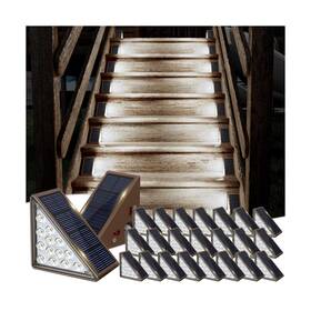 61190 Jofios Solar Step Lights For Outside 24pack Stair Outdoor Waterproof Ip
