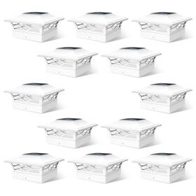 Tz16 Jofios 727370684462 Solar Fence Post Lights 4x4 5x5 6x6 Vinyl Wood Warm/cool White Outdoor Deck