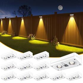 Jofios 727370685421 Solar Fence Lights 12 Pack 50 Lumens Outdoor With