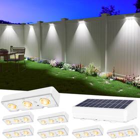 B0dmnfn6g4 Jofios Solar Fence Lights Outdoor Waterproof Led 8 Pack 1300mah 6 Inch L