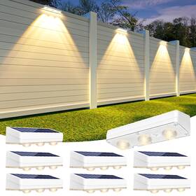B0fh4qzwq1 Jofios Solar Fence Lights Outdoor 8 Pack Ip65 Waterproof Warm Natural Cool White