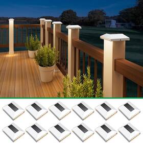 Hwl999a Jofios Solar Post Cap Lights Outdoor 12pack - Waterproof Fence Fit 4x
