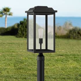 10-2001-222 John Timberland Eastcrest Modern Outdoor Post Light Fixture Textured Black 22 1/2 Inch For Exterior