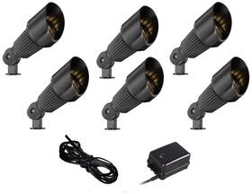 2c502-19754 John Timberland 2n754 -2c502-19754 Black Spotlight 8-piece Led Landscape Set With 99-feet Cable