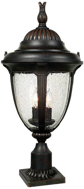 Ks589n3 John Timberland Casa Sierra Rustic Outdoor Post Light Fixture Bronze Pier Adapter 24 1/2 Inch Porch