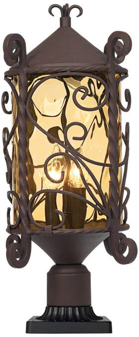 Ks721g7 John Timberland Casa Seville 23 1/2 Inch Traditional Iron Scroll Outdoor Pier Mount Light