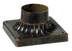 Z-00-b2 John Timberland Veranda Bronze Metal Outdoor Post Mount Adapter