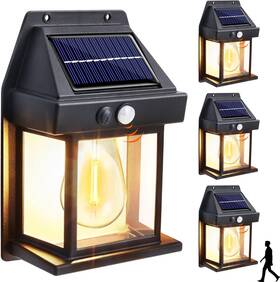 Joomer 726084686366 Solar Wall Lights Outdoor 4pack Dusk To Dawn Porch Fixture Water