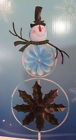 Js1579 Sunrays New In Box Solar Powered Snowman Wind Spinner With