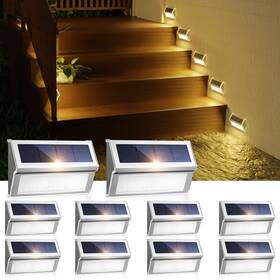 9ltd Jsot Solar Step Deck Lights For Outside Decorative - 10pack Stairs Ligh