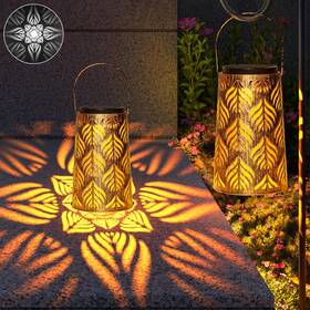 Zywdd-wy2 Jsot Outdoor Solar Lantern - 2 Pack Lights Hanging Patio Lan