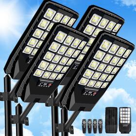 Jx-177-4 Jwt 4 Pack Solar Street Lights Outdoor Waterproof - Powered Flood Light Wit