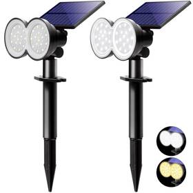 Kasl21b K Kasonic Solar Spot Lights Waterproof Led Auto On/off Garden Pathway 2 Pack