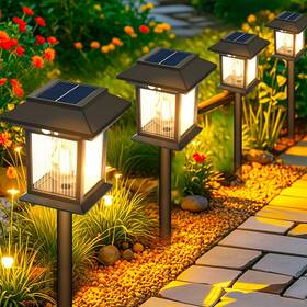 Tg-jg02316 K Nigswerk 6 Pack Outdoor Solar Lights Waterproof Garden Lamp For Yard Lawn Walkway Patio