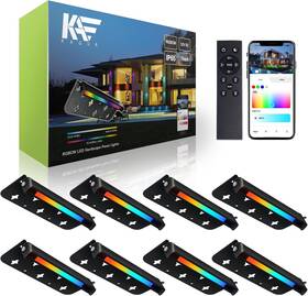 Kh2-001-z8r Kae Kaqur Landscape Lights Rgb 7 Inch Outdoor 8 Pack Smart