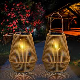 Kagoling Kago-hand02 2 Pack Solar Lights Outdoor Waterproof For Outside Hanging Table Lamp