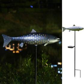 Dsm017s Kaixoxin Solar Garden Lights Metal Fish Decorative Stake For Outdoor Patio Ya