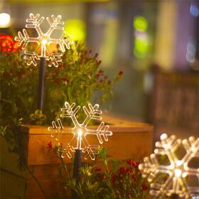 Kaln23117 Kalynmart Solar Snowflake Pathway Light Landscape Decorative Lights 5 Led Waterproof