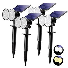Sl-22 Kasonic Inc Solar Landscape Spotlights Outdoor 2-in-1 Powered 4 Pack Dual Color