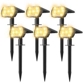 Ip68 Kaxiida 850066336779 Solar Lights Outdoor Waterproof 6 Pack 56 Led 3 Lighting M