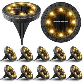 Kdorrku 619317420946 Solar Powered Ground Lights 12 Pack Waterproof Led Outdoor