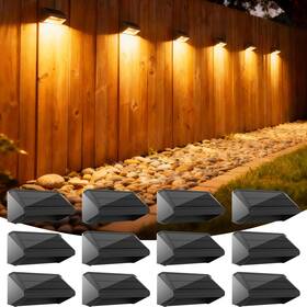 Lh-tb18-a3 Keilaimo Solar Fence Lights Outdoor 12 Pack Ultra-bright 100 Lumens Sola