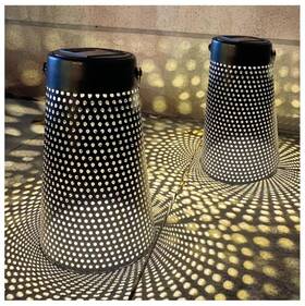 Kelvinlux 633337721012 Solar Lantern 2 Pack Garden Decor Lights Waterproof Outdoor Lanterns