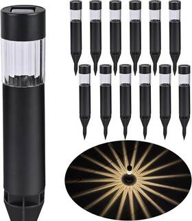 Hss1118.v2 Kelvinlux Solar Pathway Lights Outdoor 12 Pack Waterproof Stainless Steel Led Stake