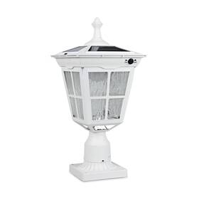 Kemeco St4311aq-w Led Cast Aluminum Solar Post Light Fixture With 3-inch Fitter