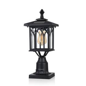 St4328q Kemeco Solar Post Light Outdoor Cast Aluminum Led Lamp Fixture With 3-in