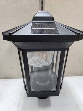 St4346q Kemeco Solar Lamp Post Light Fixtures Black With Pier Mount Base Bright