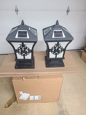 Sl-8406 Kendal Set Of 2- 22 Inch Large Outdoor Solar Lamp Post Light Powered Led Cap