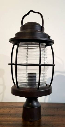 90956gc Kenroy Home 053392161002 Beacon 16-in Gilded Copper Pier Mount Light