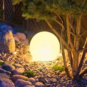 B00002 Kerovi 8inch Solar Globe Light Outdoor Glowing Ball W Remote 16 Rgb Colors