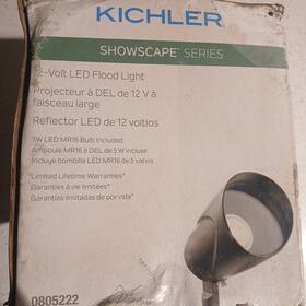 0805222 Kichler Showscape Series 12v Led Flood Light Olde Bronze New Open Box