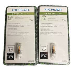 0805250 Kichler 2 Led 12-volt Landscape Bulb Wedge Base Type-t - 2w / 210 Lumens