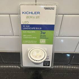 0805252 Kichler 12202 Showscape Landscape Lighting 3w 12v Led Bulb 289 Lumens T45