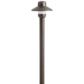15506cbr Kichler 15506 Brass Single Light 4-1/4 Inch H Outdoor Post
