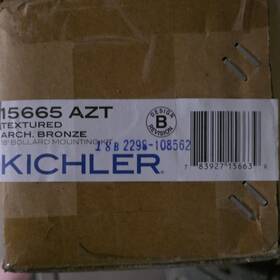 15665-azt Kichler 15665 Azt Bollard Mounting Kit Textured Architectural Bronze