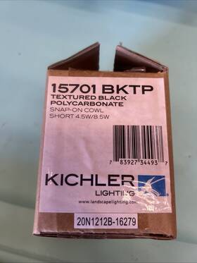 15701bktp Kichler 15701aztp - 12v Landscape Snap On Cowl In Black