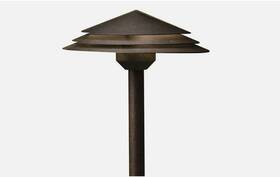 16124agz27 Kichler 16124-27 Bronze Round Tiered 21 Inch Led Path And Spread Light - 2700k