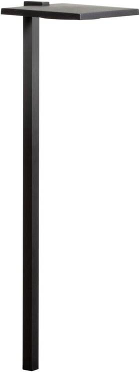 16196bkt27 Kichler 12 Volt 2700k Led 6 Inch Shallow Shade Path Light In Textured Black