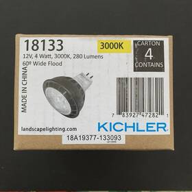 18133 Kichler Lot Of 4 Landscape Lighting 12v 4w 3000k Mr16 Led Bulbs/lamps - New Box