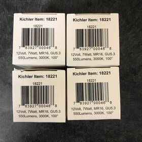 18221 Kichler 4 Pack Cs Led Lamp 550lm 100deg 30k White -
