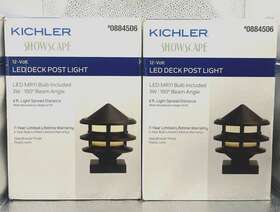 28316 Kichler 2x - 3 Watt Olde Bronze Hardwired Led Landscape Fixture