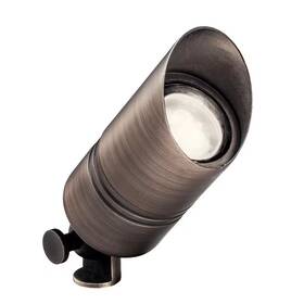 Kichler 445018633612 Low Voltage 5 Inch Centennial Brass Hardwired Outdoor Weather Resistant Spotlight