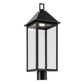 59161bkds Kichler Prin 1lt 25 Inch Outdoor Darksky Post Light Black/clear Glass -