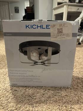 Kichler 689396759855 Gartin Flush Mount Ceiling Fixture