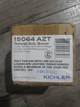 15064azt Kichler 783927056328 Six Groove Deck Landscape 12v Half Moon Lt Textured