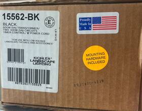 15562-bk Kichler 783927155625 Landscape Lighting 600w Transformer - Black Finish